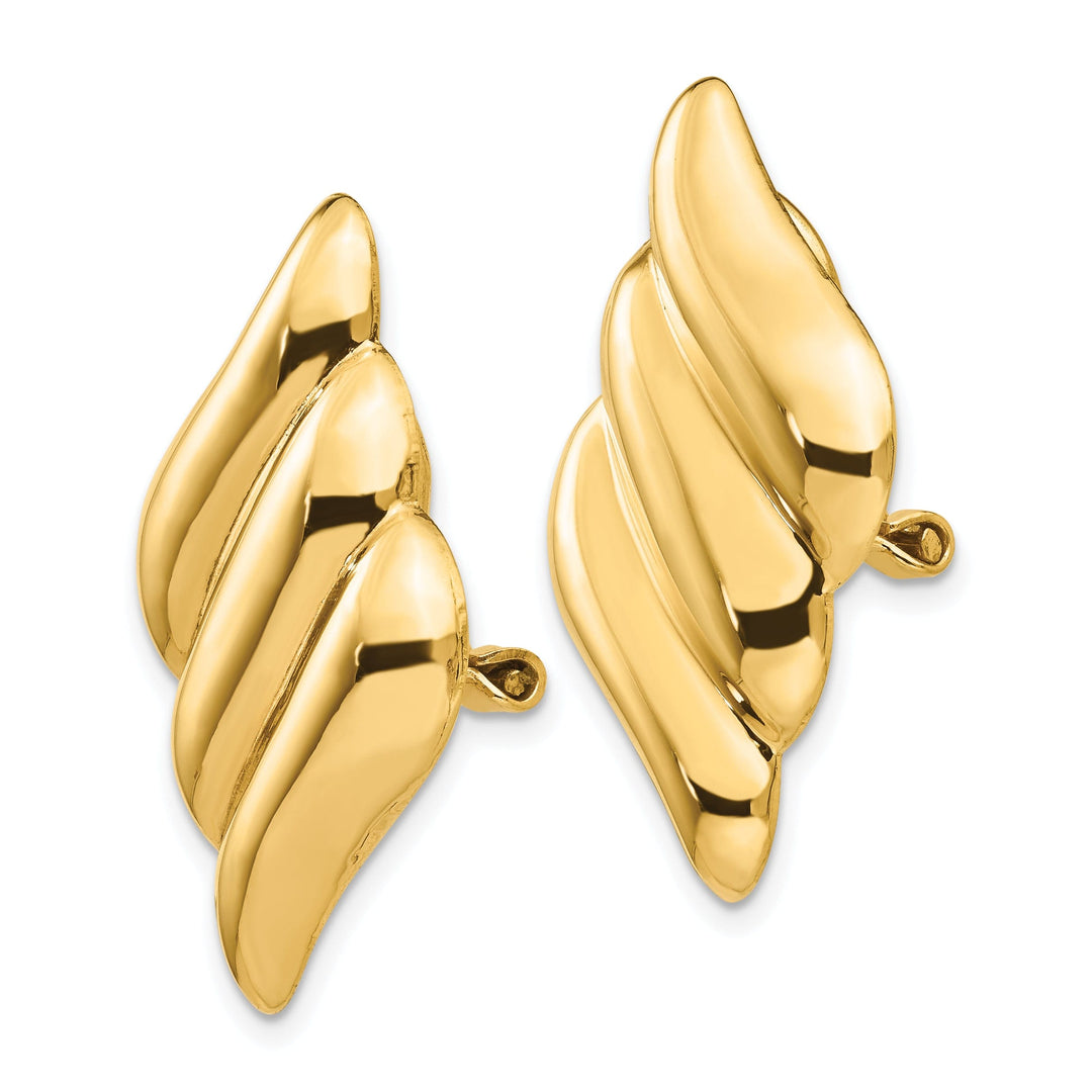 14k Yellow Gold Non-pierced Fancy Earrings