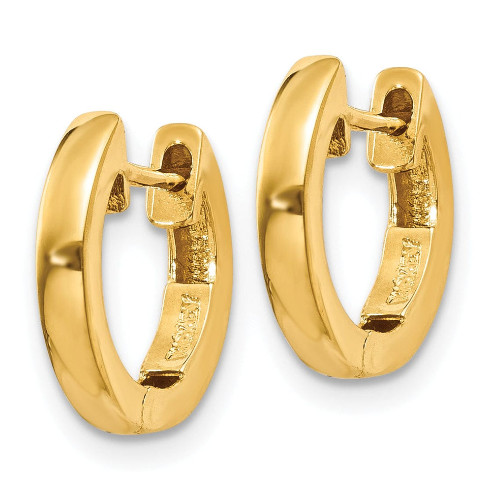 14k Yellow Gold Polished Hoop Earrings