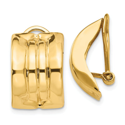 14k Yellow Gold Omega Clip Non-Pierced Earrings at $ 378.61 only from Jewelryshopping.com