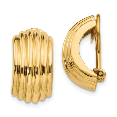 14k Yellow Gold Omega Clip Non-Pierced Earrings at $ 368.42 only from Jewelryshopping.com