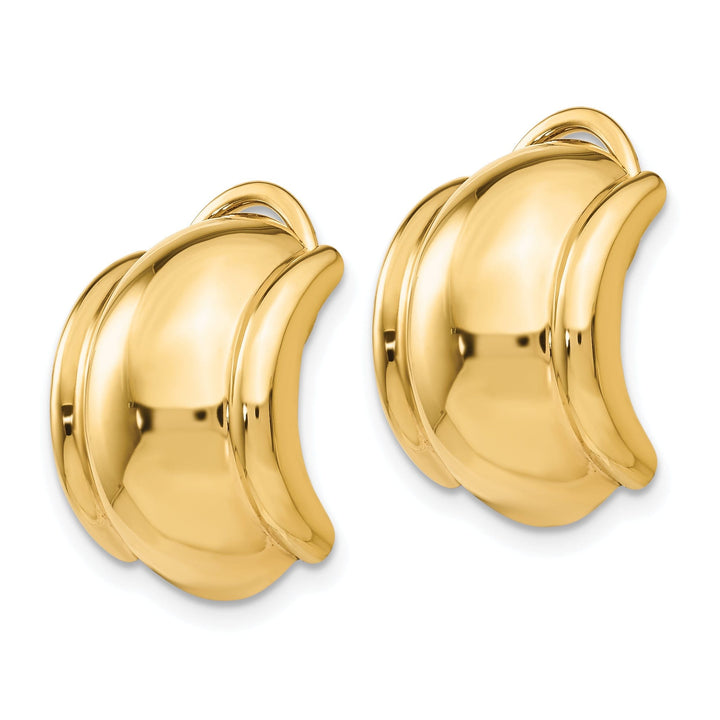 14k Yellow Gold Omega Clip Non-Pierced Earrings