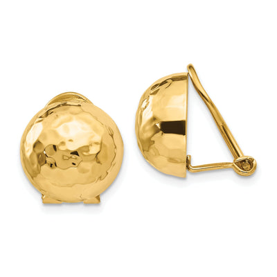 14k Yellow Gold Omega Clip 12MM Earrings at $ 348.06 only from Jewelryshopping.com