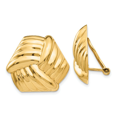 14k Yellow Gold Omega Clip Non-pierced Earrings at $ 648.3 only from Jewelryshopping.com