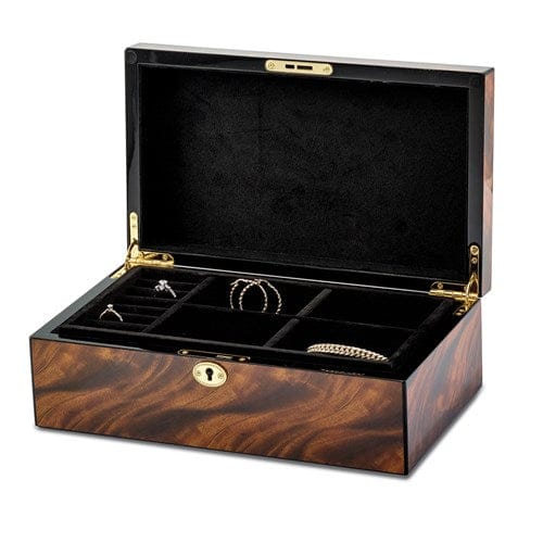 Tiger Wood Veneer Multi Use Collector Box