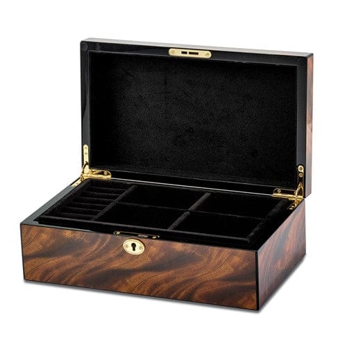 Tiger Wood Veneer Multi Use Collector Box