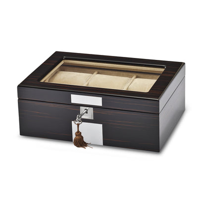 Ebony Veneer Watch & Jewelry Box Lift-out Tray at $ 288.15 only from Jewelryshopping.com