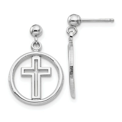 14k White Gold Polished Eternal Life Cross Dangle at $ 107 only from Jewelryshopping.com