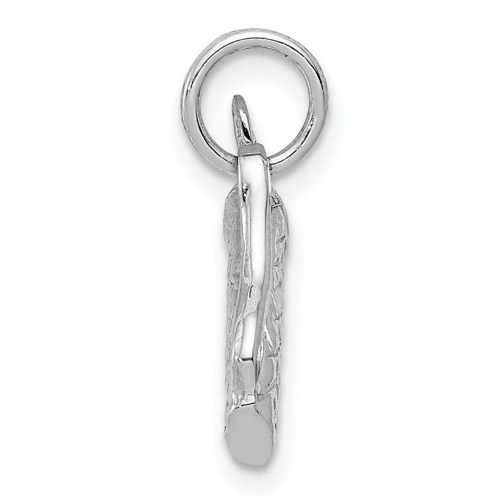 Solid 14k White Gold 3 D Golf Bag Clubs Pendant