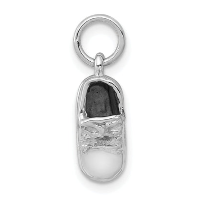 Solid 14k White Gold 3D Baby Shoe Charm Pendant. at $ 156.43 only from Jewelryshopping.com
