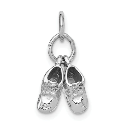 14k White Gold Polished 3D Baby Shoes Pendant. at $ 170.12 only from Jewelryshopping.com