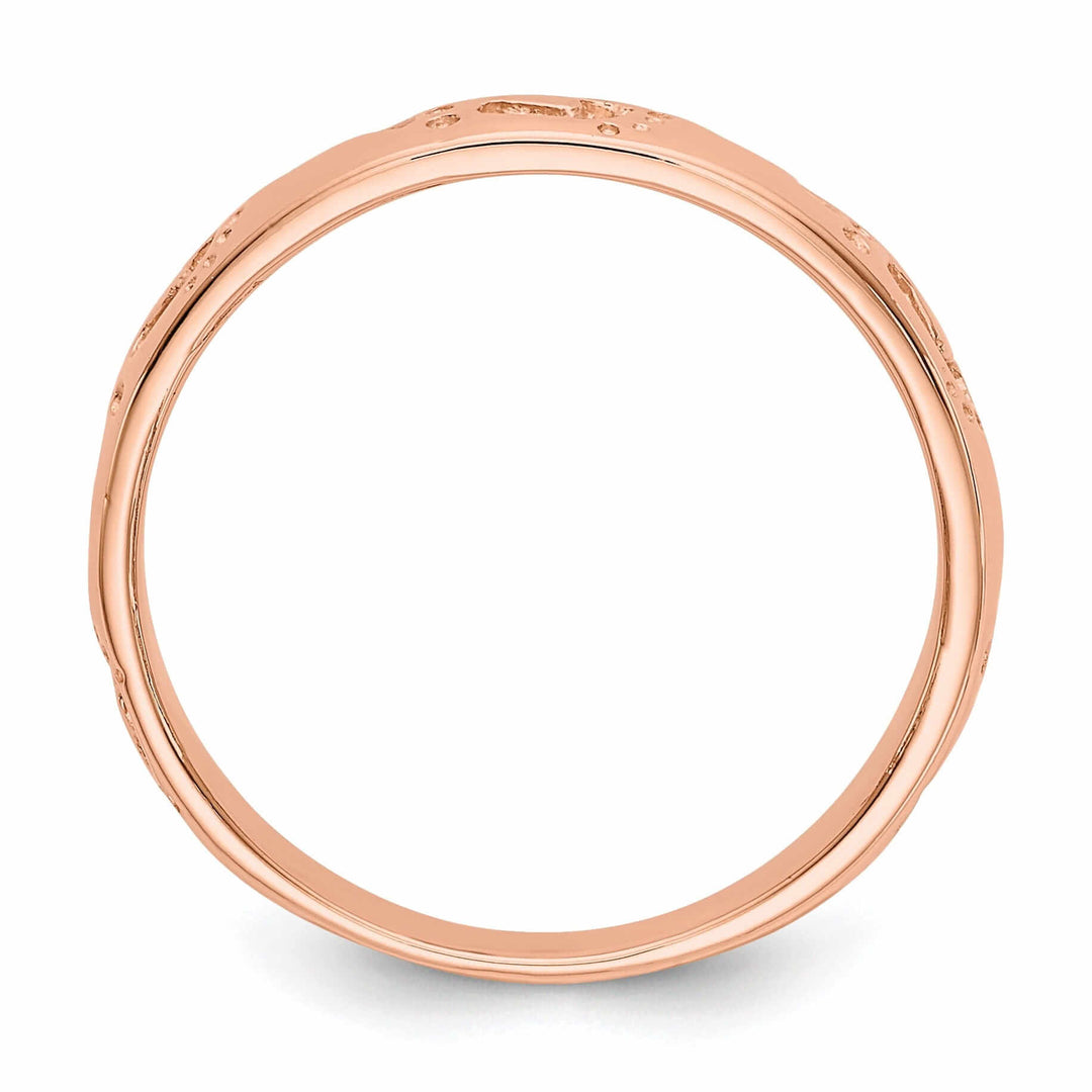 14k Rose Gold Timeless Creations Footprints Ring