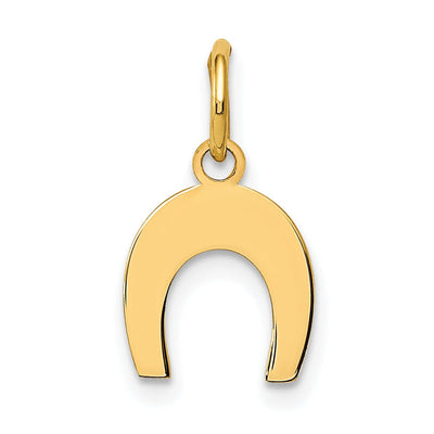 14k Yellow Gold Polished Finish Flat Back Horseshoe Charm Pendant at $ 28.31 only from Jewelryshopping.com