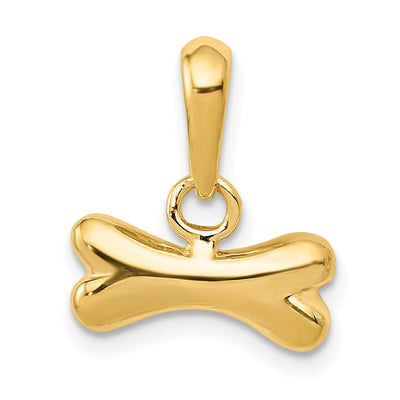 14k Yellow Gold Polished Finish 3-Diamentional Dog Bone Charm Pendant at $ 186.54 only from Jewelryshopping.com
