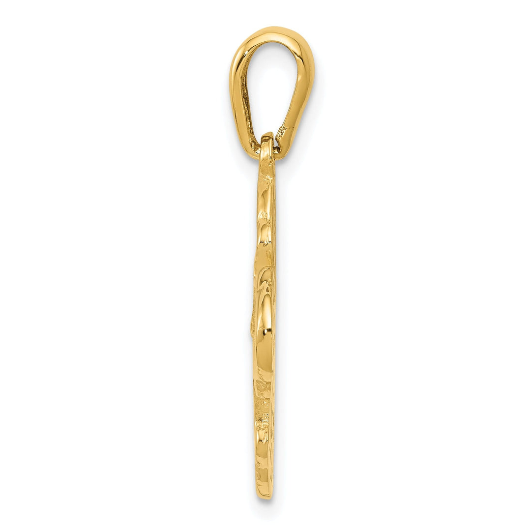 14k Yellow Gold Four Way Medal Pendant
