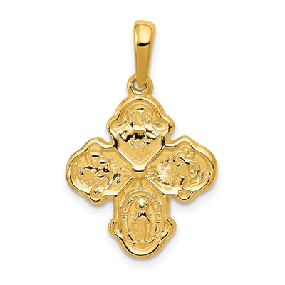 14k Yellow Gold Four Way Medal Pendant at $ 161.74 only from Jewelryshopping.com