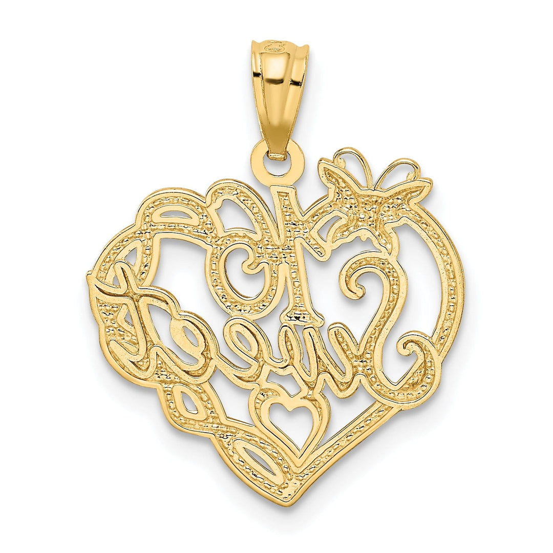 14k Two Tone Gold Sweet 16 Charm Pendant