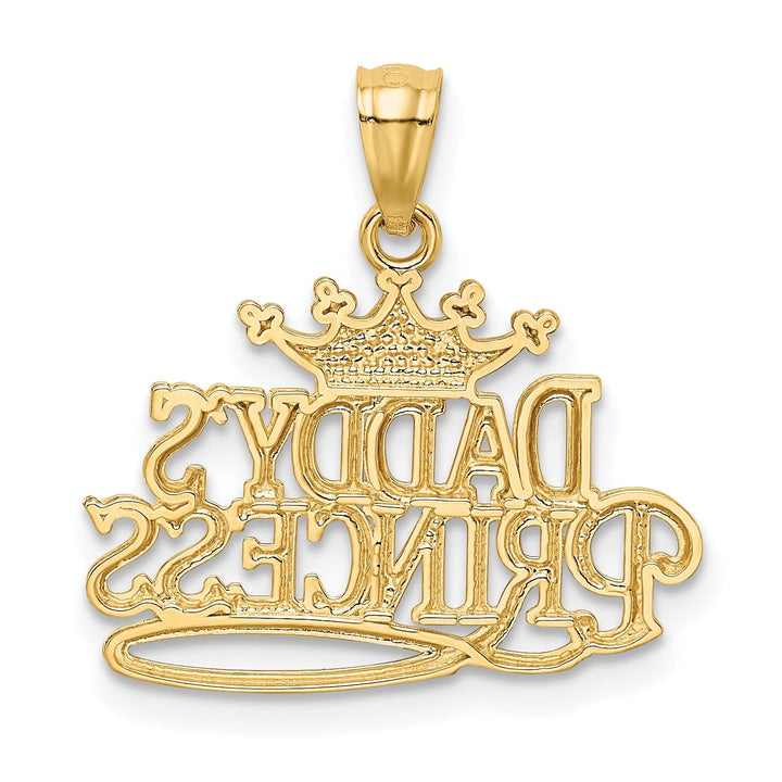 14k Two Tone Gold Daddys Princess Pendant