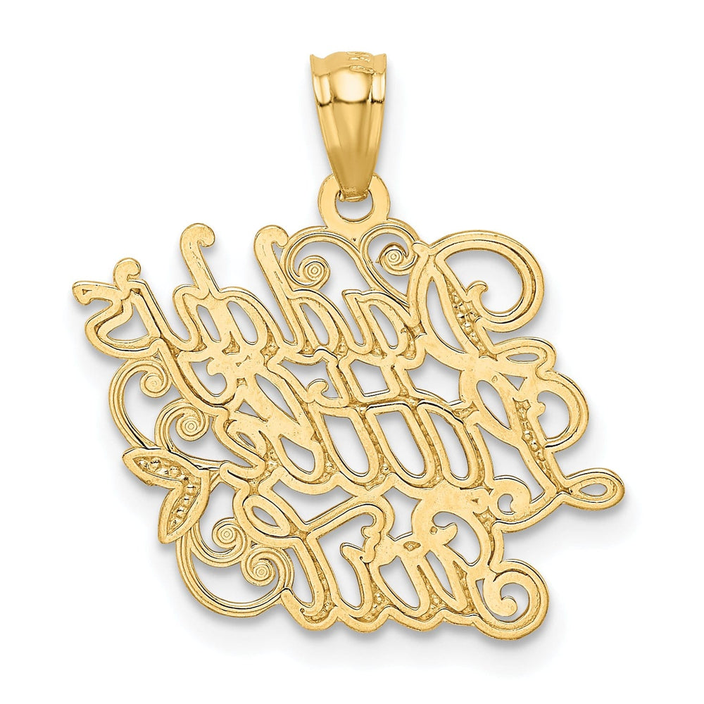 14k Two Tone Gold Daddys Little Girl Pendant