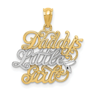 14k Two Tone Gold Daddys Little Girl Pendant at $ 119.81 only from Jewelryshopping.com