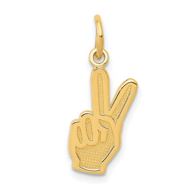 14k Yellow Gold Peace Sign Charm Pendant at $ 61.27 only from Jewelryshopping.com