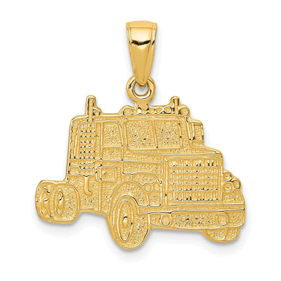 14k Yellow Gold Textured Truck Cab Pendant at $ 199.22 only from Jewelryshopping.com