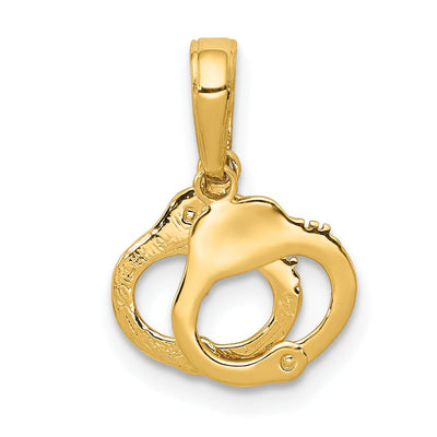 14k Yellow Gold Texture Finish Handcuff Pendant at $ 62.16 only from Jewelryshopping.com