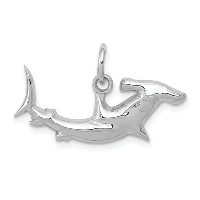 14K White Gold Polished Finish Hammerhead Shark Charm Pendant at $ 85.63 only from Jewelryshopping.com