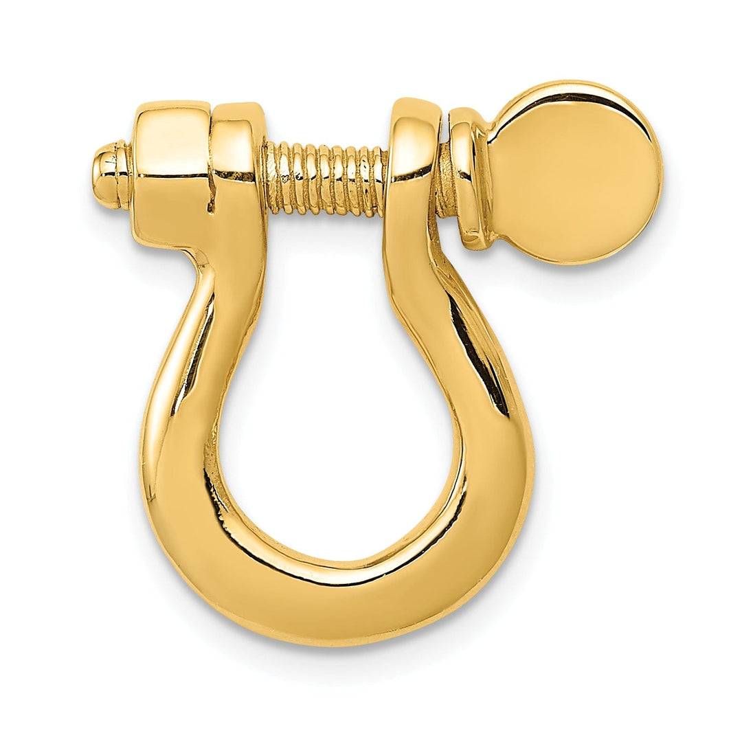 14k Yellow Gold Large Shackle Link Pendant