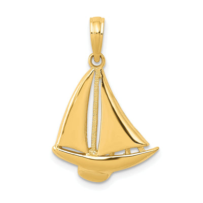 14k Yellow Gold Sailboat Pendant at $ 152.22 only from Jewelryshopping.com
