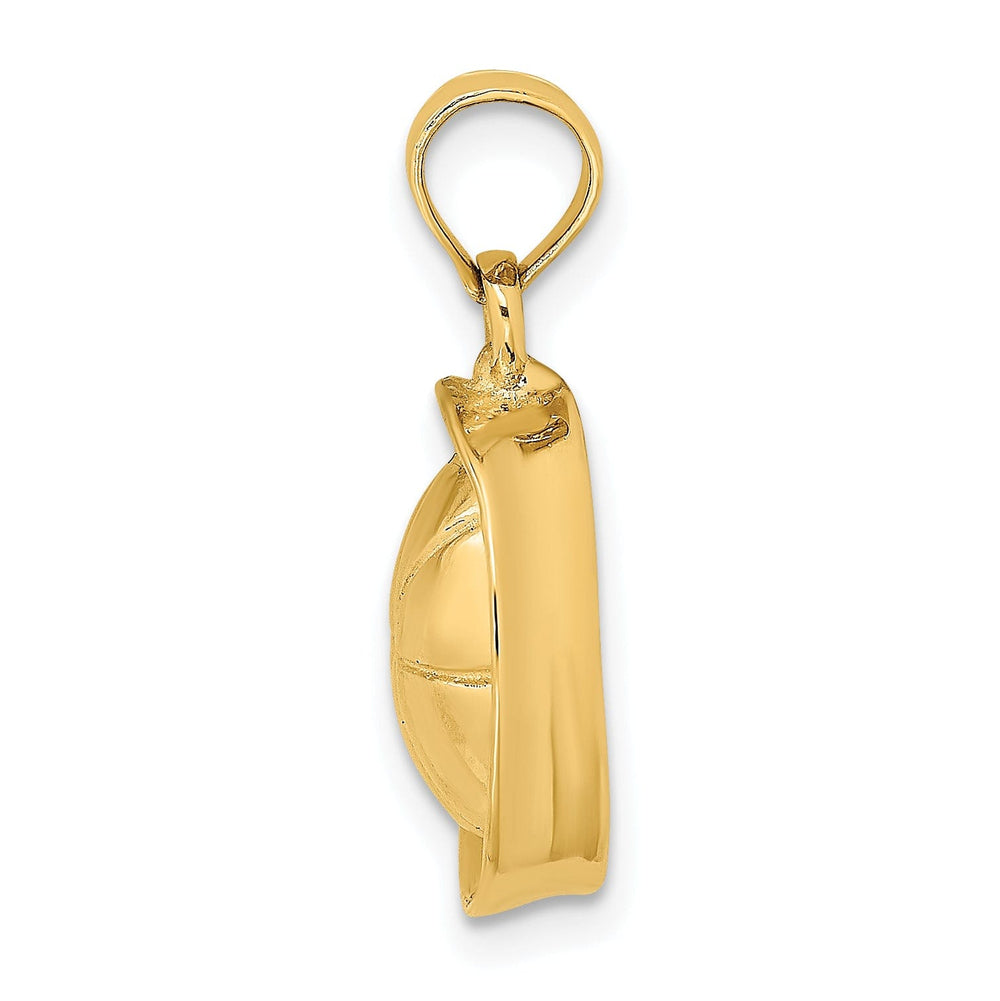 14K Yellow Gold 3-Dimensional Polish Finish Sailor Hat Charm Pendant