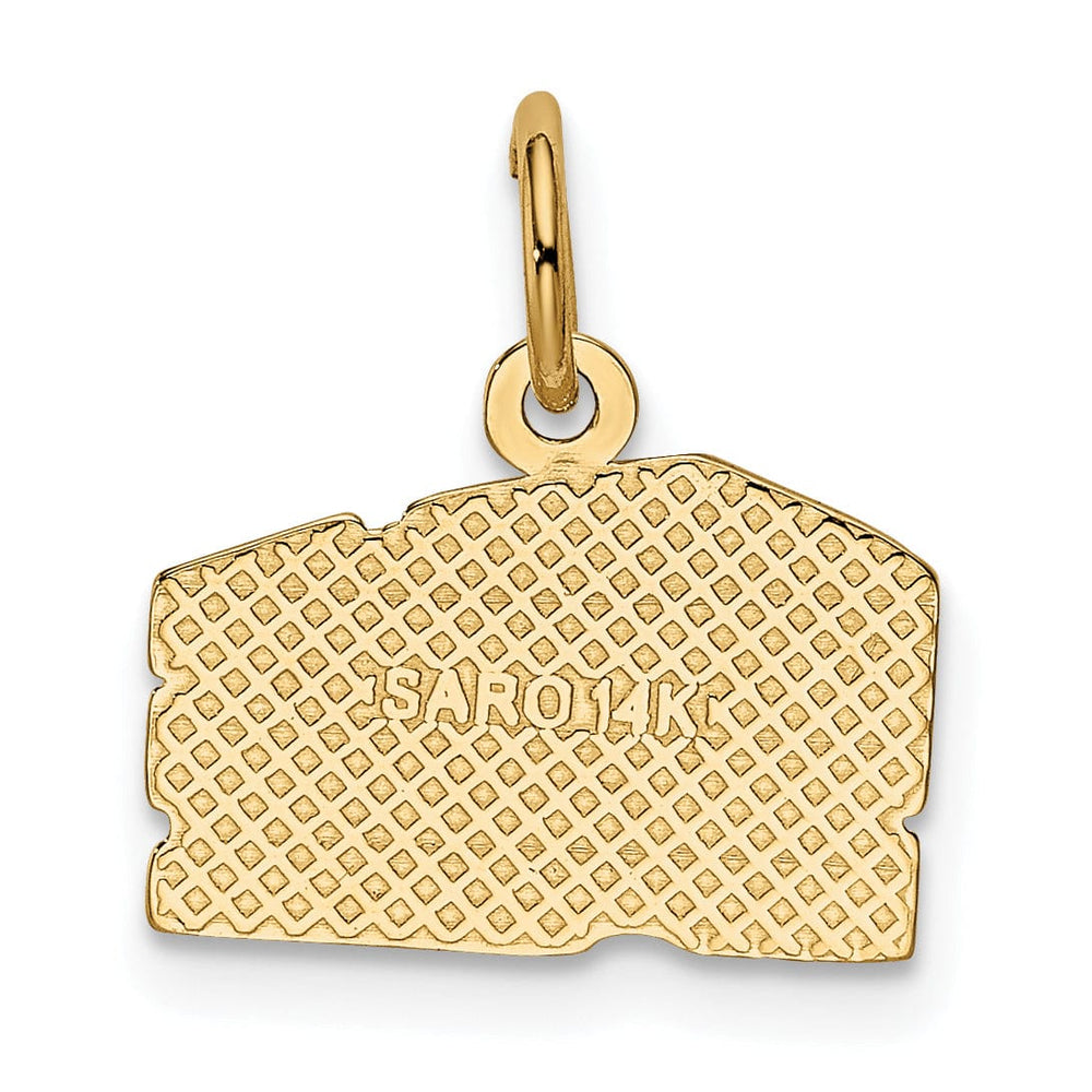 Solid 14k Yellow Gold Swiss Cheese Pendant