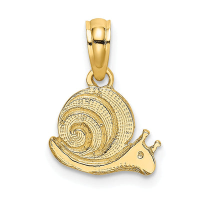 14k Yellow Gold Textured Polished Finish Mini Size Snail Design Charm Pendant at $ 45.49 only from Jewelryshopping.com
