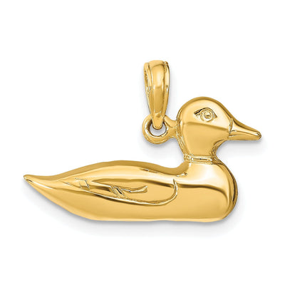 14k Yellow Gold Polished Finish Mallard Bird Charm Pendant at $ 196.32 only from Jewelryshopping.com
