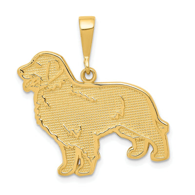 14k Yellow Gold Textured Polished Finish Golden Retriever Dog Charm Pendant at $ 253.23 only from Jewelryshopping.com