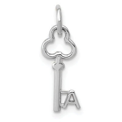 14K White Gold Fancy Key Shape Design Letter A Initial Charm Pendant at $ 23.7 only from Jewelryshopping.com