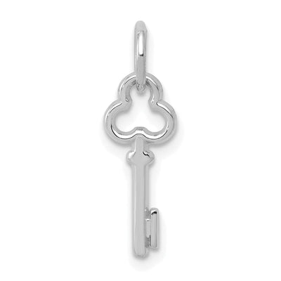 14K White Gold Fancy Key Shape Design Letter I Initial Charm Pendant at $ 37.06 only from Jewelryshopping.com