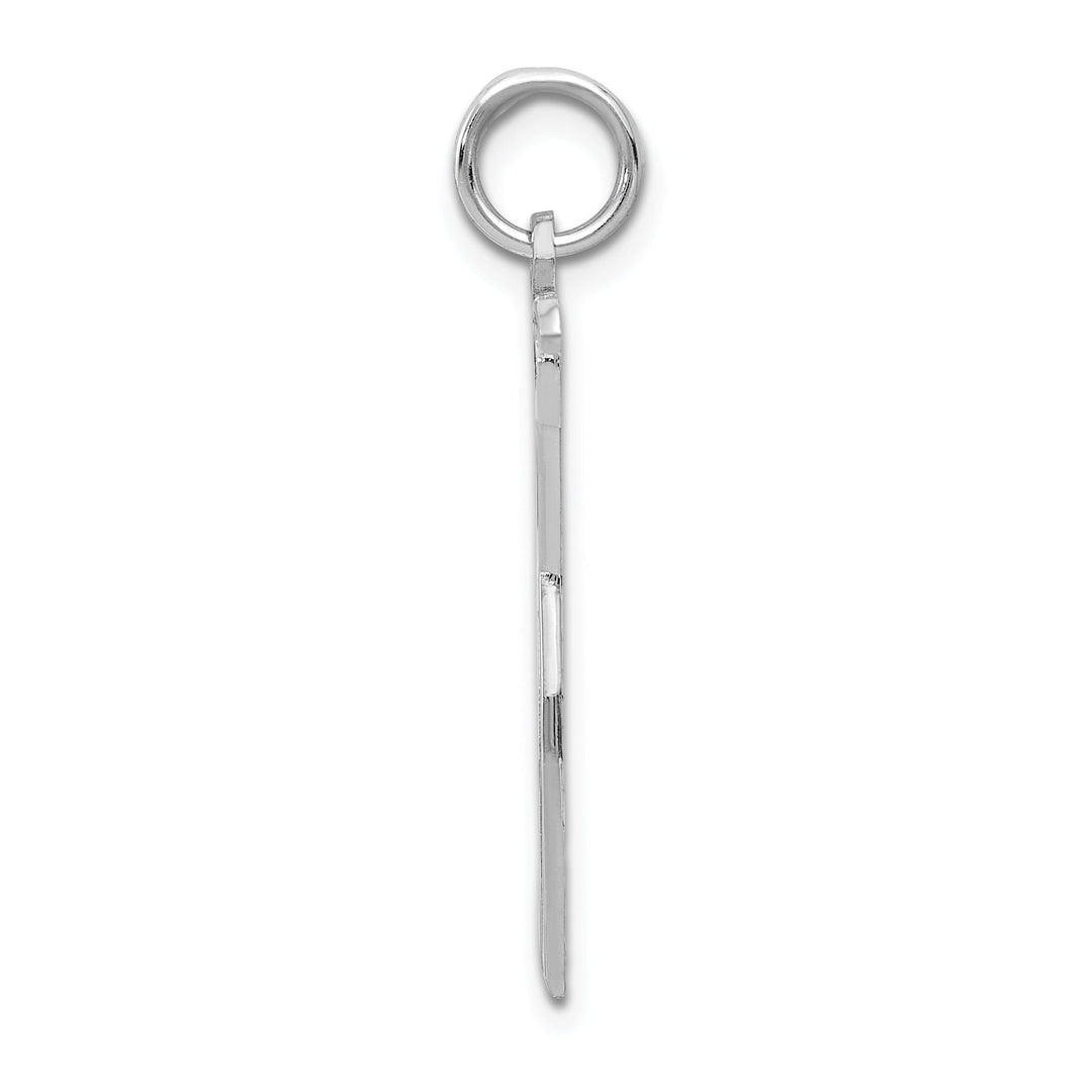 Polished 14k White Gold Scissors Charm Pendant