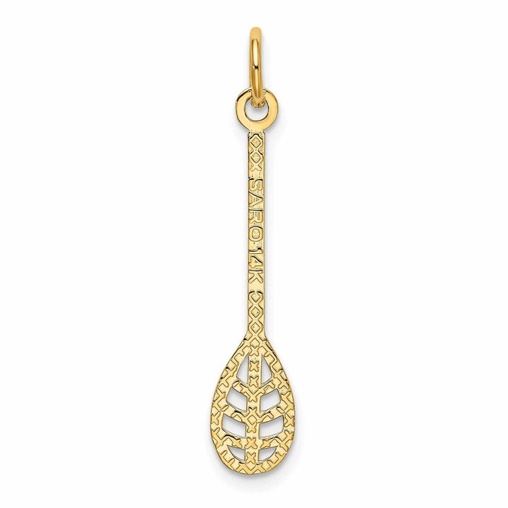 14 Yellow Gold Polished Finish Lacrosse Pendant