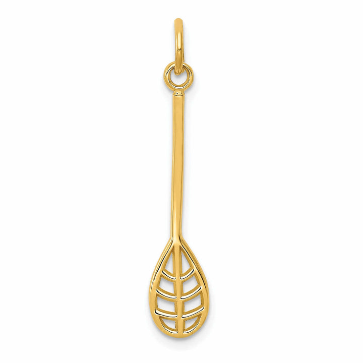 14 Yellow Gold Polished Finish Lacrosse Pendant