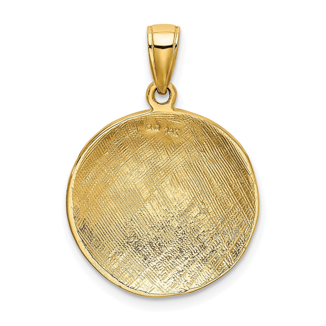 14k Yellow Gold Soccer Ball Charm Pendant
