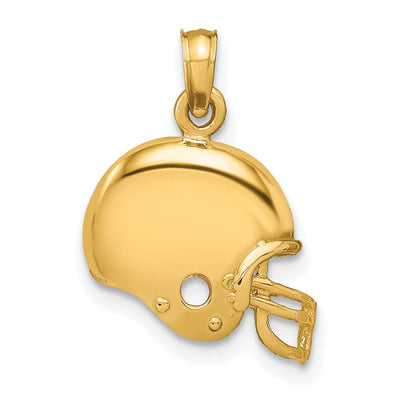 14k Yellow Gold Football Helmet Charm Pendant at $ 127.01 only from Jewelryshopping.com