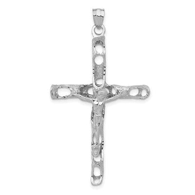 14k White Gold Crucifix Pendant at $ 772.87 only from Jewelryshopping.com