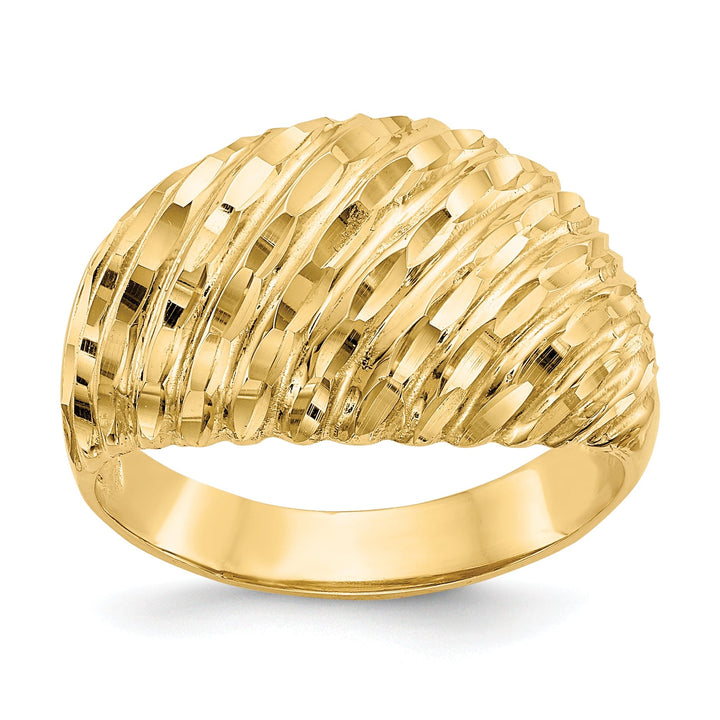 14kt Yellow Gold D.C Polished Domed Ring