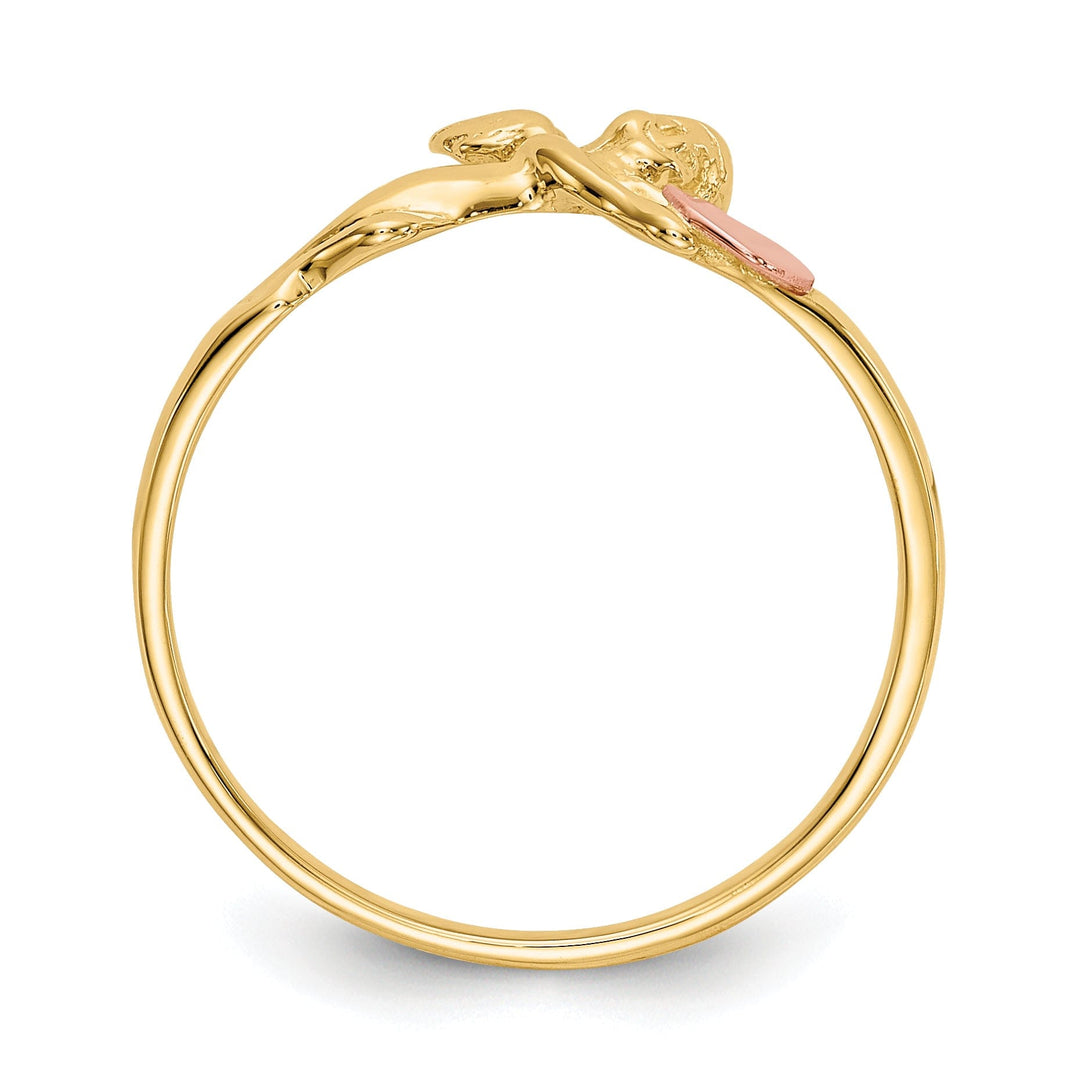 14k Yellow Gold Polished Angel Ring