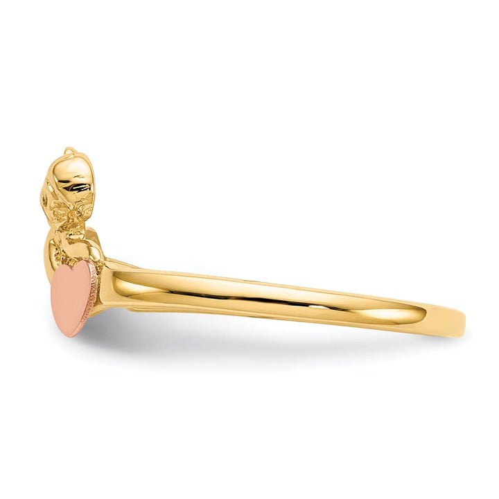 14k Yellow Gold Polished Angel Ring