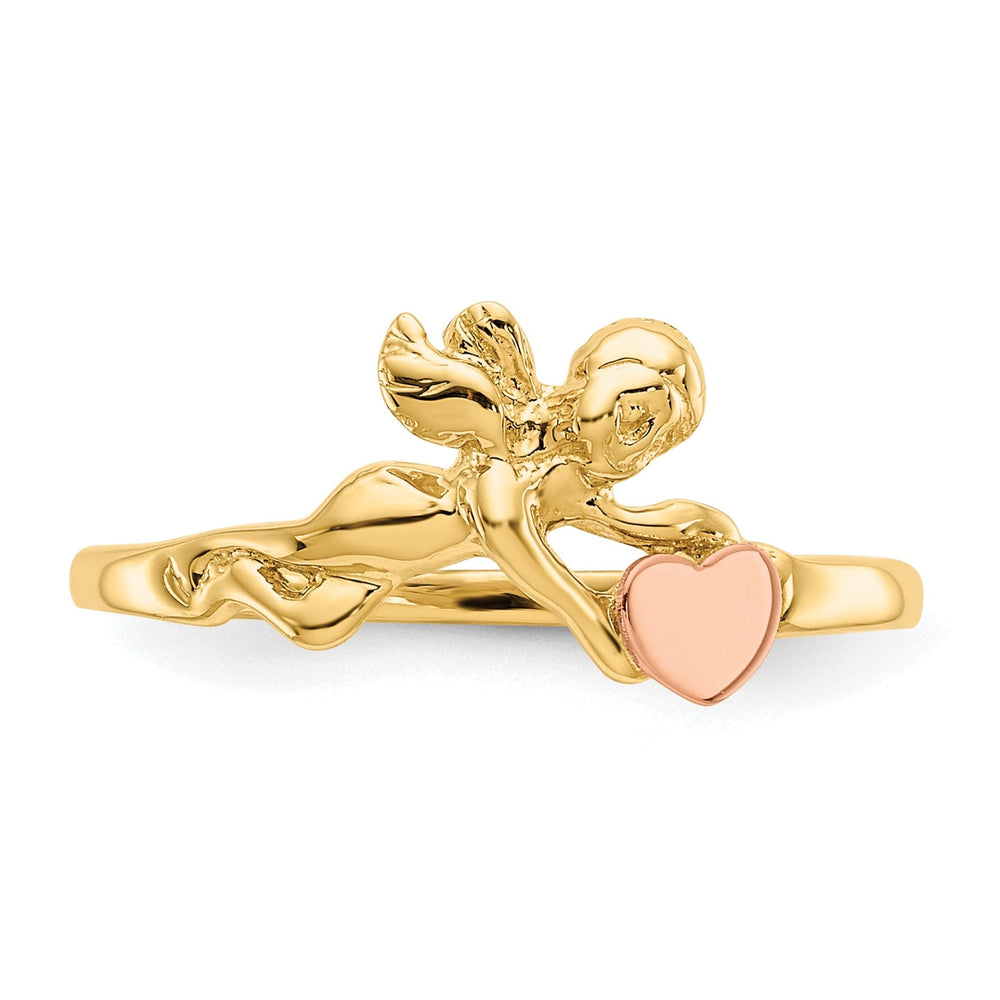 14k Yellow Gold Polished Angel Ring