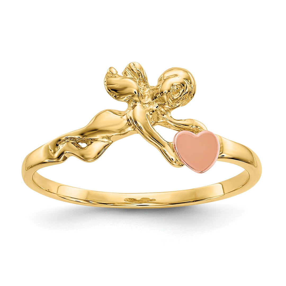 14k Yellow Gold Polished Angel Ring