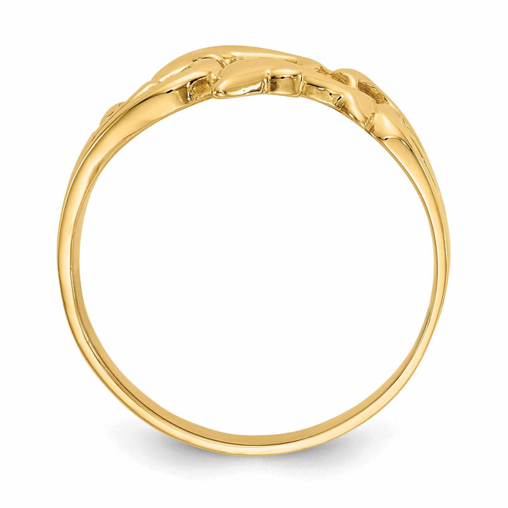 14k Gold Dolphins with Waves Ring