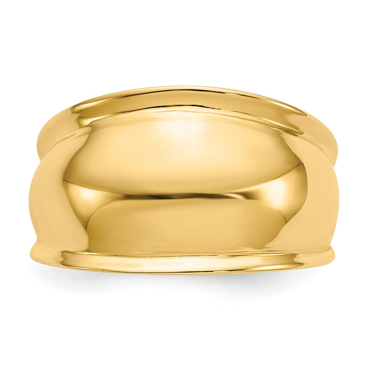 14kt yellow gold ridge edged dome ring