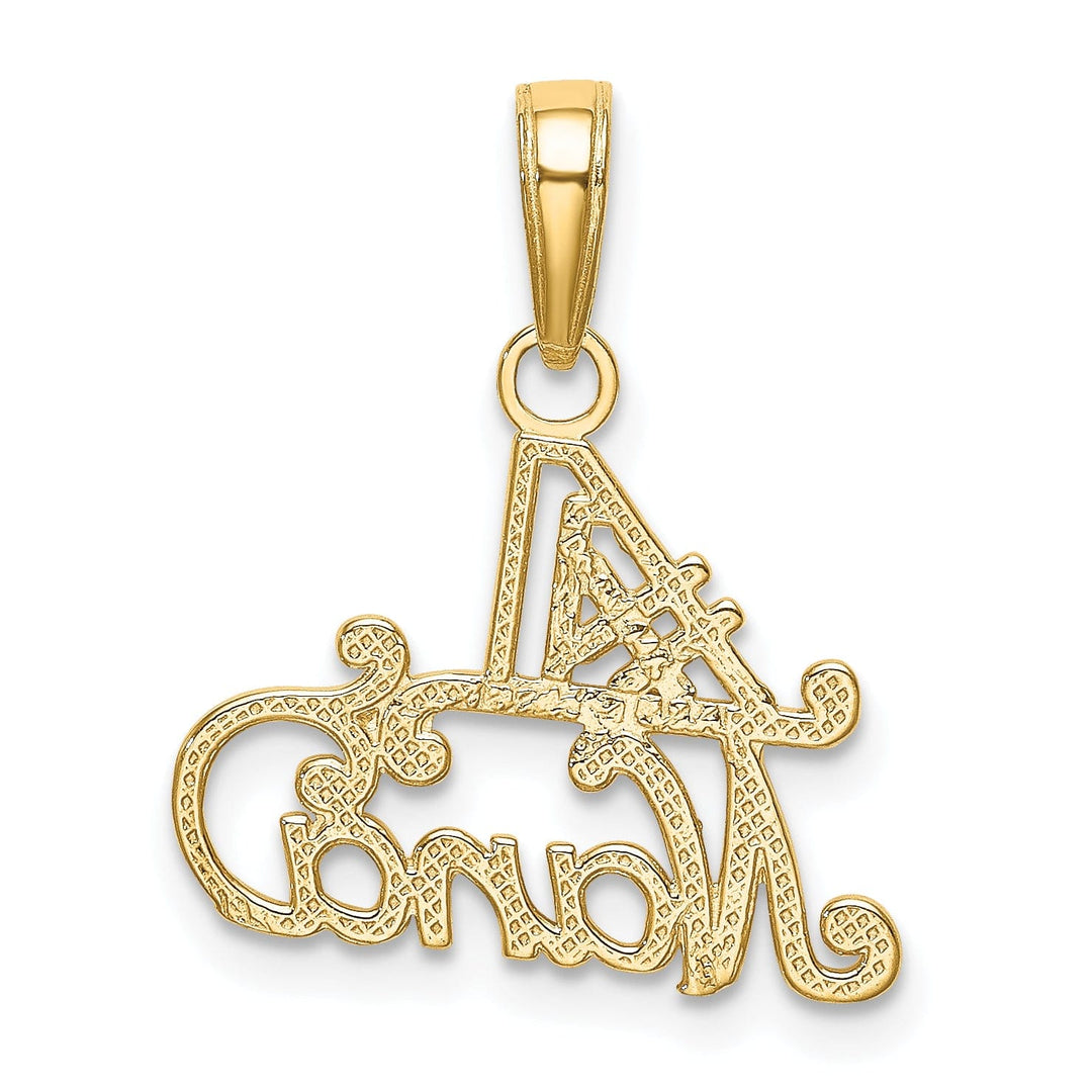 14k Yellow Gold #1 Nana Charm Pendant